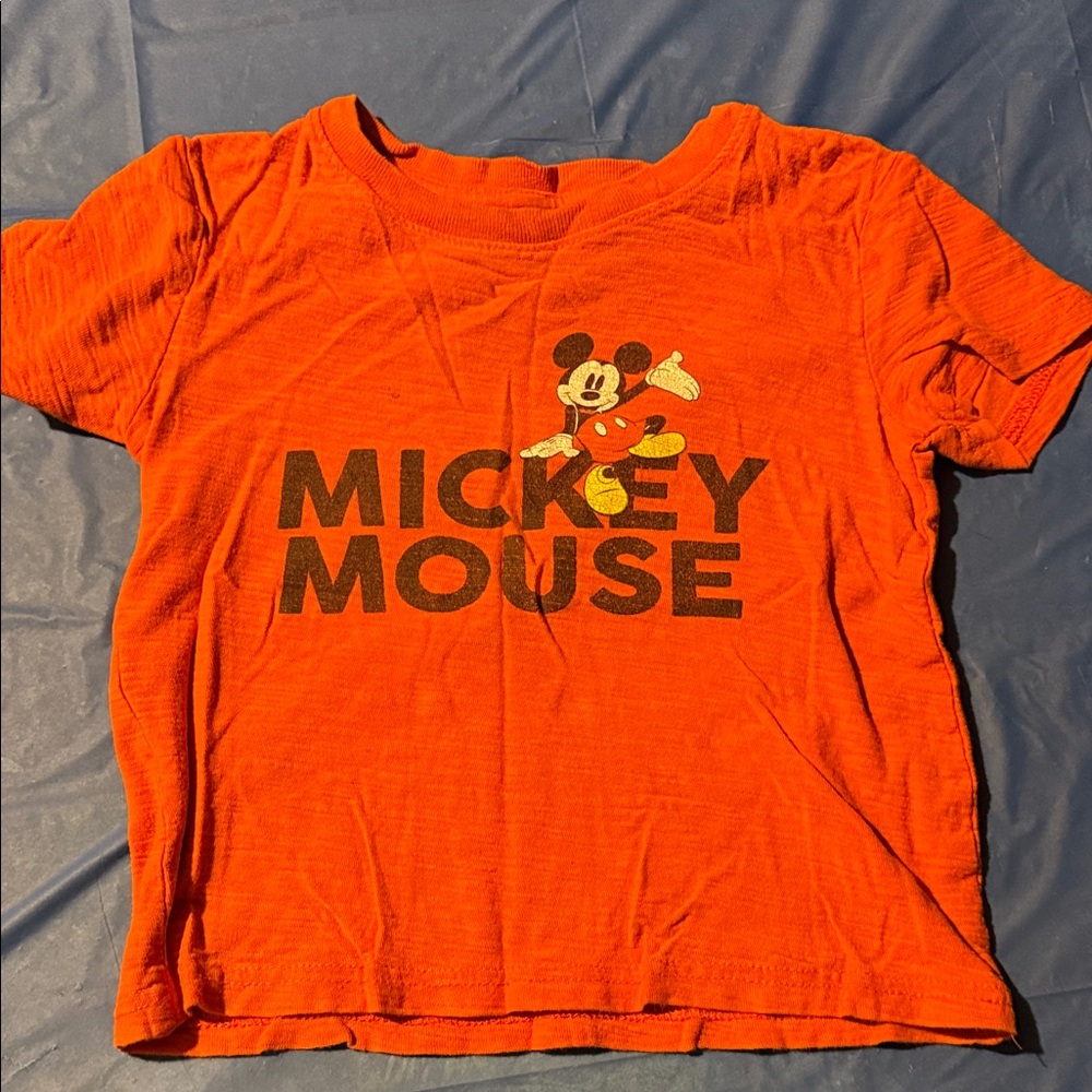 Disney Kids Orange Mickey Mouse Tee